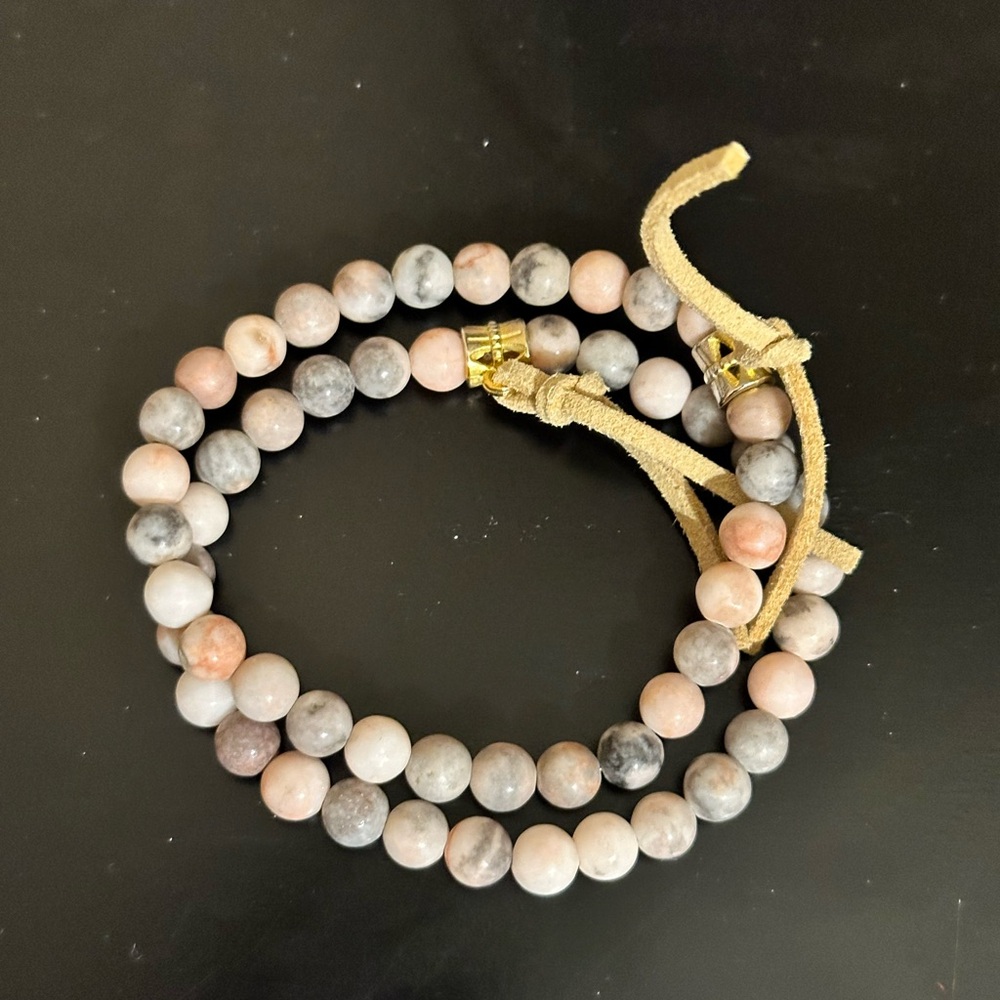Pink Gray and Gold Bracelets